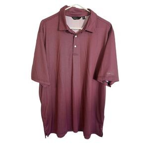 Walter Hagen Essentials Mens Mauve & Black Pointed Collar Polo Shirt Extra Large